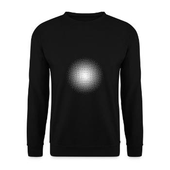 Optische Illusion Muster Kreis Geometrie Geschenk - Unisex Pullover - Schwarz - Vorne - Alina (178cm) & Michal (187cm)
