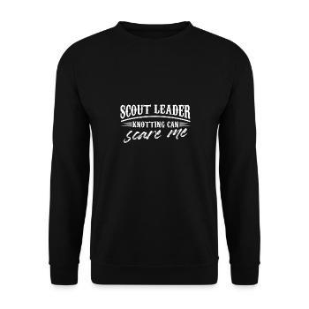 scout leader knotting can scare me Design for a - Unisex Pullover - Schwarz - Vorne - Alina (178cm) & Michal (187cm)
