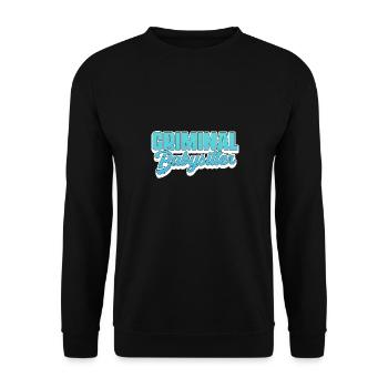 Criminal Babysitter - Correction Officer Prison - Unisex Sweatshirt - black - Front - Alina (178cm) & Michal (187cm)