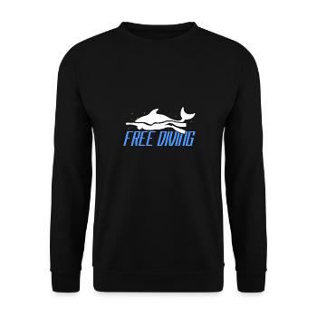 Plongée libre Apnée Plongeur Plongée en apnée Plongée profonde - Sweat-shirt Unisexe - noir - Devant - Alina (178cm) & Michal (187cm)