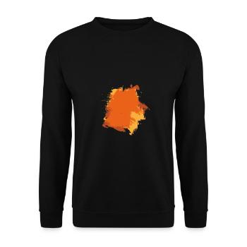 Paint blob splash painter gift colorful orange - Unisex Sweatshirt - black - Front - Alina (178cm) & Michal (187cm)