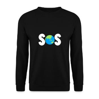 sos Design for a ecology lover - Unisex Sweatshirt - black - Front - Alina (178cm) & Michal (187cm)