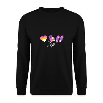 tap dance symbols love Design for a tap dance - Unisex Sweatshirt - black - Front - Alina (178cm) & Michal (187cm)