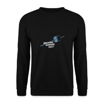 Breaking Barriers Daily Bold Design - Unisex Sweatshirt - black - Front - Alina (178cm) & Michal (187cm)