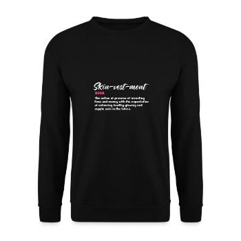 Skinvestment Beauty Therapist Facialist Skin - Unisex Sweatshirt - black - Front - Alina (178cm) & Michal (187cm)