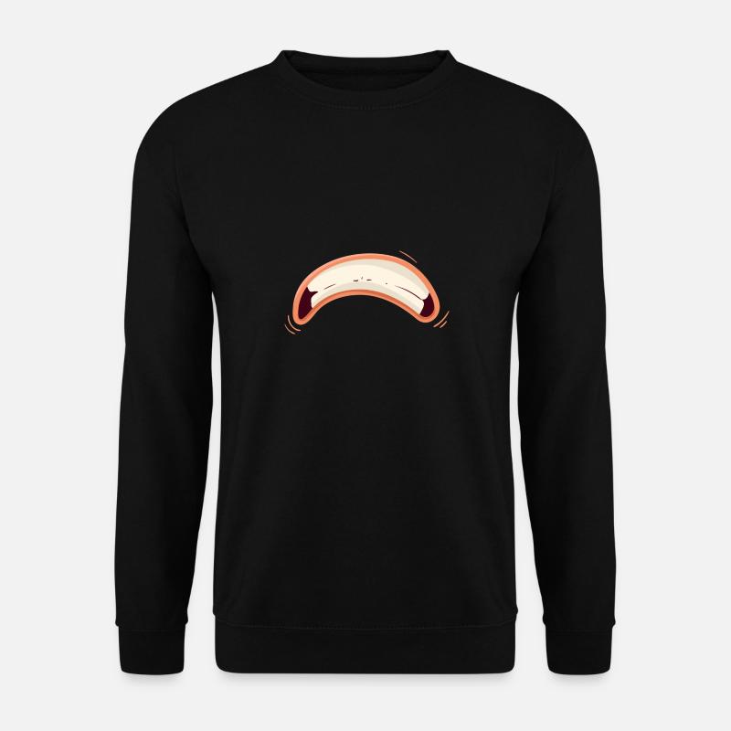 cartoon mund - Unisex Pullover - Schwarz