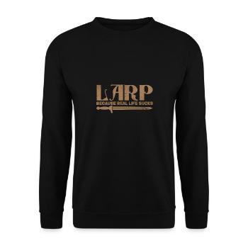 Larp parce que la vraie vie est nulle - Sweat-shirt Unisexe - noir - Devant - Alina (178cm) & Michal (187cm)