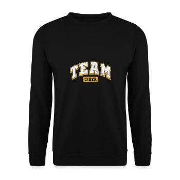 team cider Design for a enthusiast of cider - Unisex Pullover - Schwarz - Vorne - Alina (178cm) & Michal (187cm)