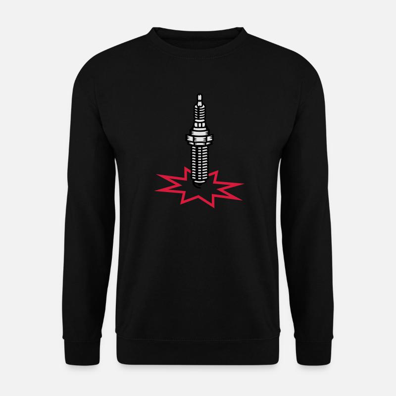 Zündkerze mit Zündfunken - Unisex Pullover - Schwarz