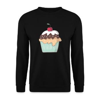 Cupcake - Sweat-shirt Unisexe - noir - Devant - Alina (178cm) & Michal (187cm)