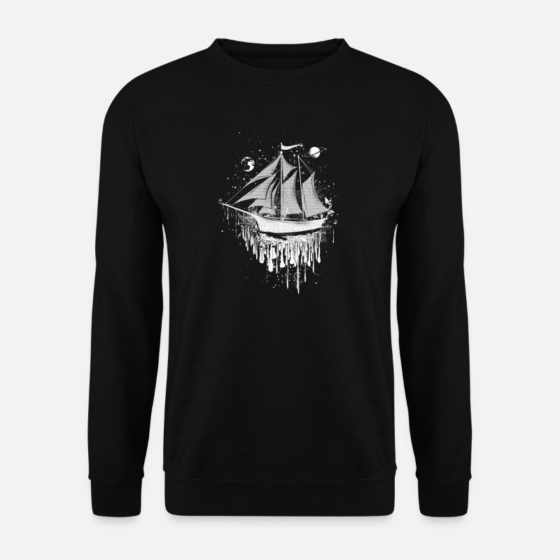 surrealistic sailing ship - Unisex Sweatshirt - black
