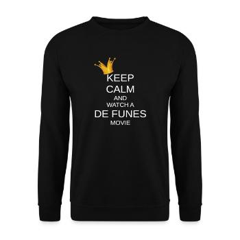 KEEP CALM - Unisex Sweatshirt - black - Front - Alina (178cm) & Michal (187cm)