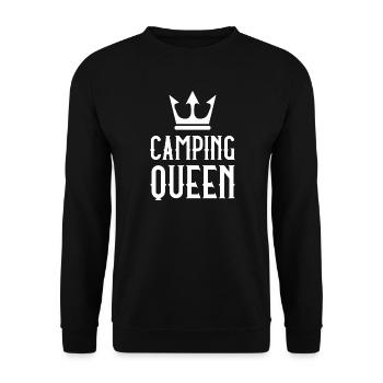 Camping Queen - Sweat-shirt Unisexe - noir - Devant - Alina (178cm) & Michal (187cm)