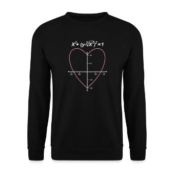 Heart Equation Geometry - Unisex Sweatshirt - black - Front - Alina (178cm) & Michal (187cm)