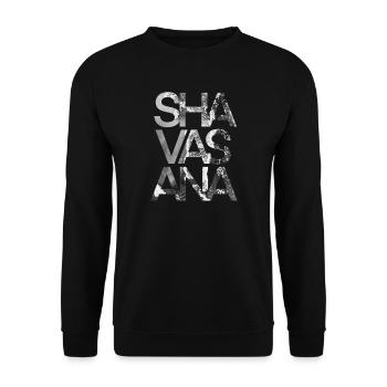 S H A V A S A N A - Sweat-shirt Unisexe - noir - Devant - Alina (178cm) & Michal (187cm)