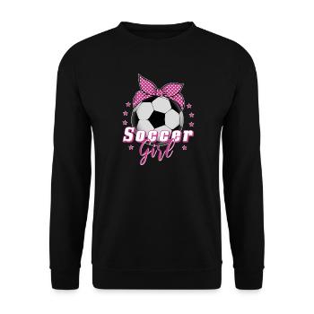 Soccer Girl Girl Soccer Soccer Female Gift - Unisex Sweatshirt - black - Front - Alina (178cm) & Michal (187cm)