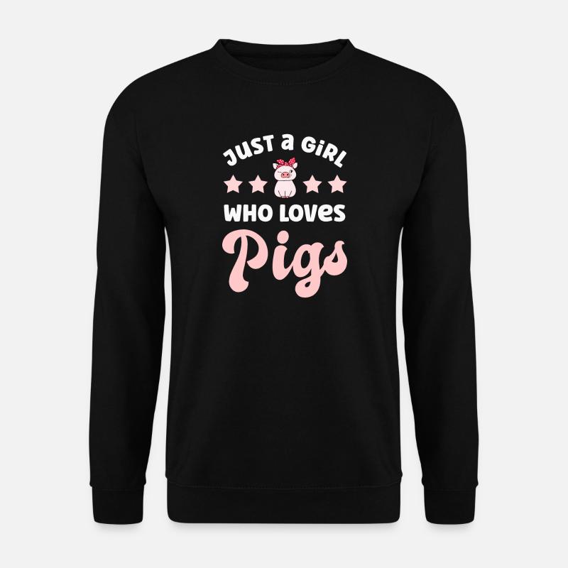 Schwein Schweine - Unisex Pullover - Schwarz