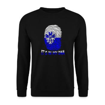 drapeau d’Arnhem c’est dans mon ADN Nederland - Sweat-shirt Unisexe - noir - Devant - Alina (178cm) & Michal (187cm)