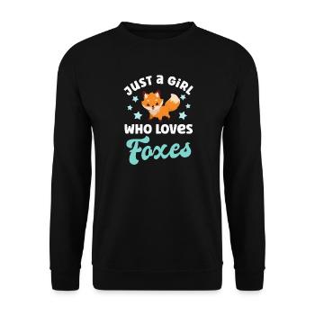 Fuchs Füchse - Unisex Pullover - Schwarz - Vorne - Alina (178cm) & Michal (187cm)