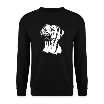 Rhodesian Ridgeback Head « Black Edition » - Sweat-shirt Unisexe - noir - Devant - Alina (178cm) & Michal (187cm)