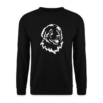 Maremmano Head "Black Edition" - Unisex Sweatshirt - black - Front - Alina (178cm) & Michal (187cm)