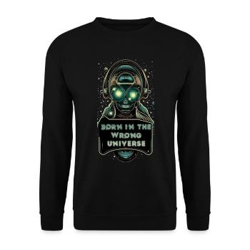 Galactic Dreamer - Unisex Sweatshirt - black - Front - Alina (178cm) & Michal (187cm)