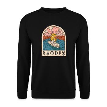 Rhodes Holidays Beach Grèce - Sweat-shirt Unisexe - noir - Devant - Alina (178cm) & Michal (187cm)