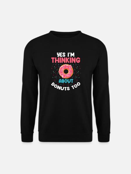 Ja, ich denke auch an Donuts - Unisex Pullover - Schwarz