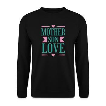 Mother Son Love Idea Saying Tshirt - Unisex Sweatshirt - black - Front - Alina (178cm) & Michal (187cm)