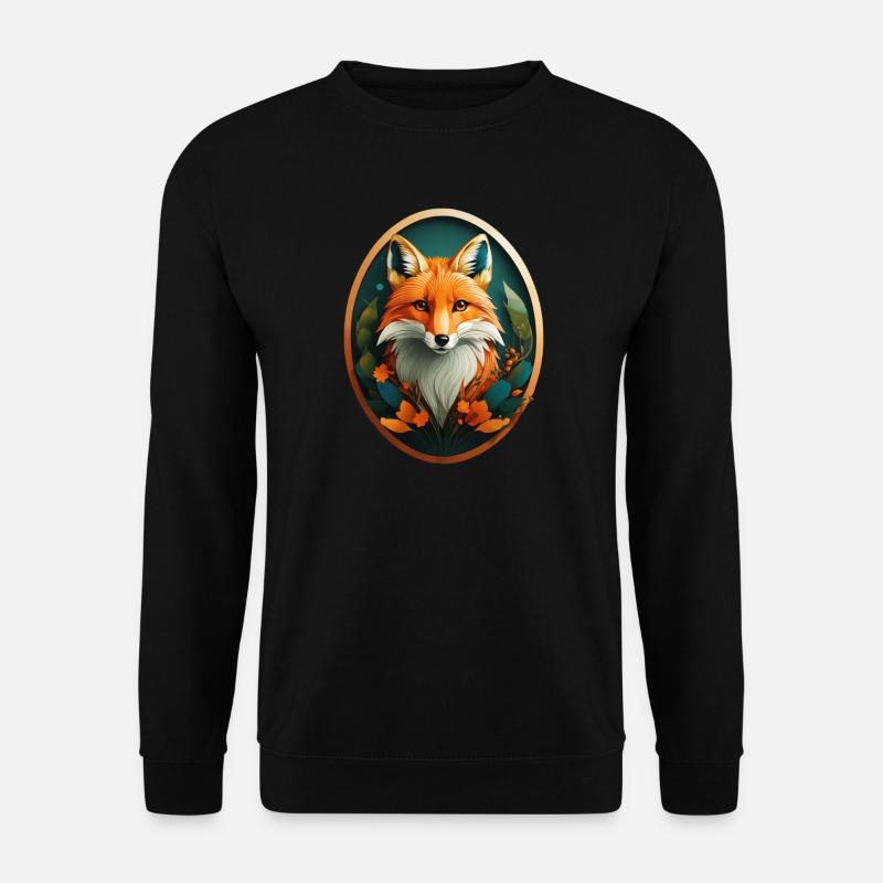 Red fox - Unisex Sweatshirt - black