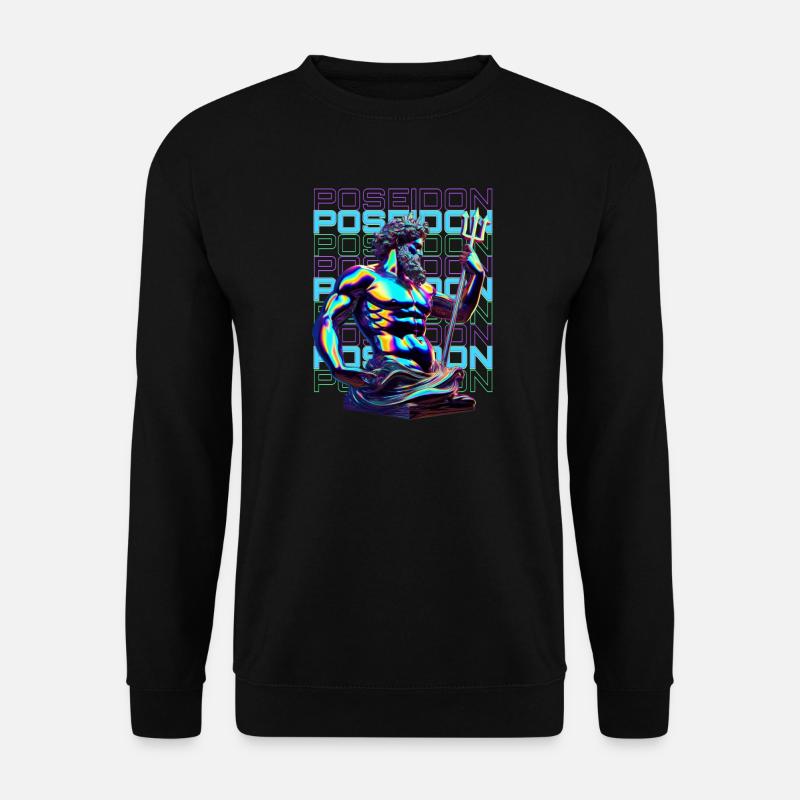 Neon Poseidon Trident - Unisex Pullover - Schwarz