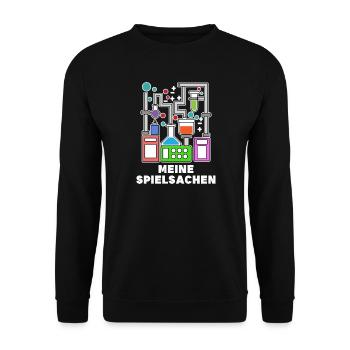 Career Statement Scientist Success Job - Unisex Sweatshirt - black - Front - Alina (178cm) & Michal (187cm)