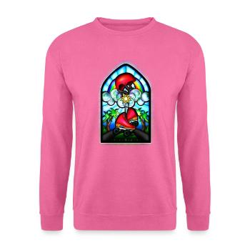 Holy Skates - Kirchenfenster mit Rollschuhen - Unisex Pullover - Pink - Vorne