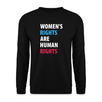 Women's Right Are Human Rights - Unisex Sweatshirt - black - Front - Alina (178cm) & Michal (187cm)