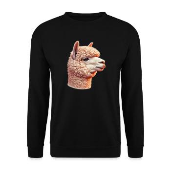 Alpaka - Unisex Pullover - Schwarz - Vorne - Alina (178cm) & Michal (187cm)