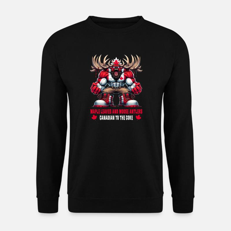 Kanada Elch Design - Unisex Pullover - Schwarz