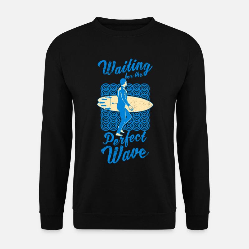Surfer Motivation - Unisex Pullover - Schwarz