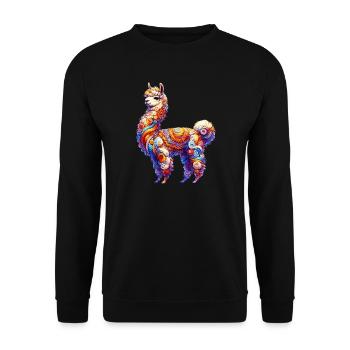 Alpaka - Unisex Pullover - Schwarz - Vorne - Alina (178cm) & Michal (187cm)