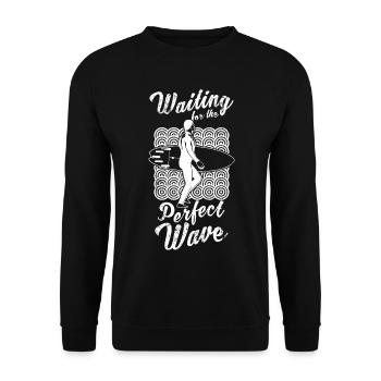 En attendant une vague parfaite - Sweat-shirt Unisexe - noir - Devant - Alina (178cm) & Michal (187cm)