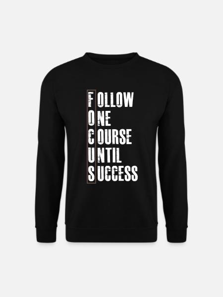 Folgen Sie einem Kurs bis zum Erfolg - Unisex Pullover - Schwarz