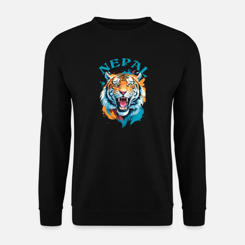 Nepalesischer Tiger - Unisex Pullover - Schwarz