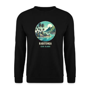 Palmiers de mer de Parotonga, Îles Cook - Sweat-shirt Unisexe - noir - Devant - Alina (178cm) & Michal (187cm)