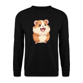Hamster - Unisex Pullover - Schwarz - Vorne - Alina (178cm) & Michal (187cm)