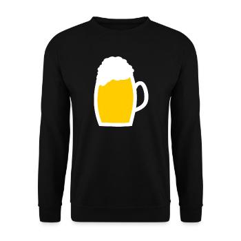 Beer Beer Glass Father's Day Gift Dad - Unisex Sweatshirt - black - Front - Alina (178cm) & Michal (187cm)