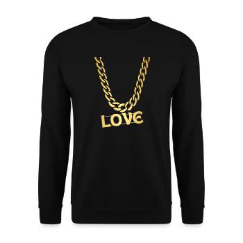 AMOUR - Sweat-shirt Unisexe - noir - Devant - Alina (178cm) & Michal (187cm)