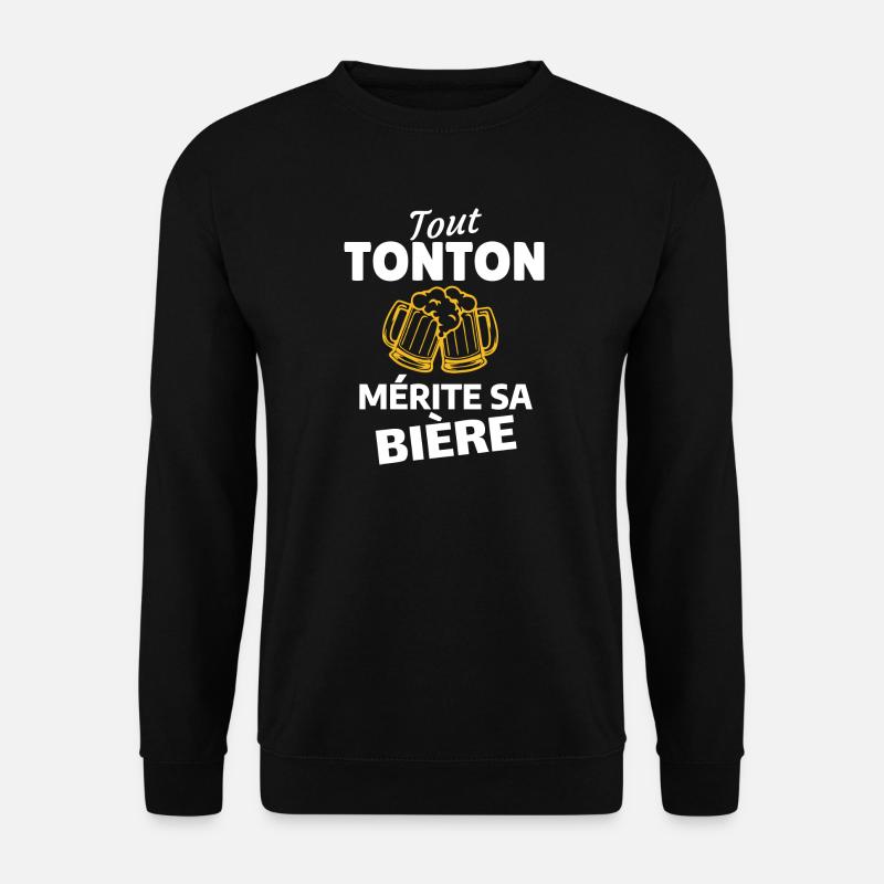 Jeder Onkel verdient sein Bier - Unisex Pullover - Schwarz