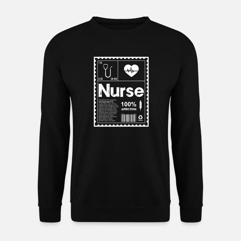 Krankenschwester Herzschlag Icon T-Shirt - Unisex Pullover - Schwarz