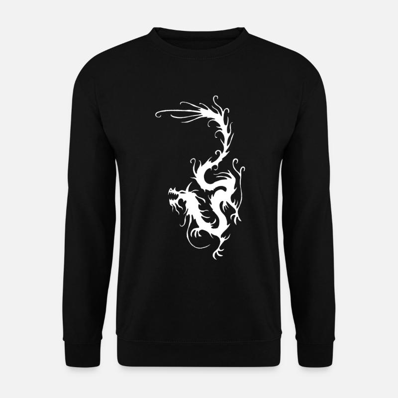 White Smoke Dragon - Unisex Sweatshirt - black