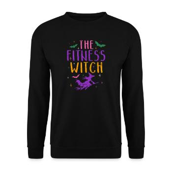 The Fitness Witch Witch Halloween Costume - Unisex Sweatshirt - black - Front - Alina (178cm) & Michal (187cm)