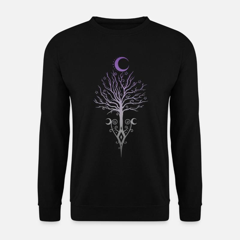 Okkulter Mondbaum Dunkler Herbst - Unisex Pullover - Schwarz